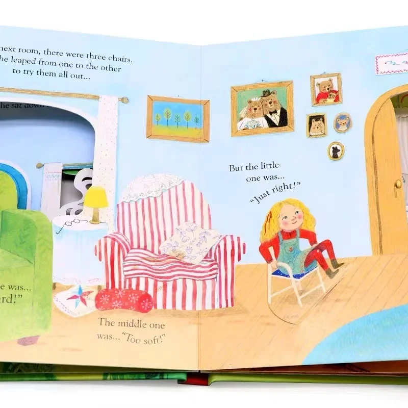 Goldilocks and Three Bears Usborne Peep Inside Fairy Tale Picture Book for Children Learning Montessori Kids Bedtime Book