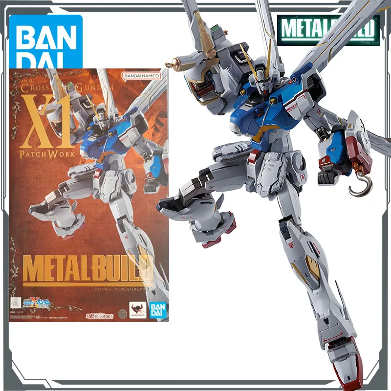 

Bandai Original Mobile Gundam METAL BUILD CROSSBONE GUNDAM X1 PatchWork Anime Action Figures Toys for Boys Gift Model Ornaments