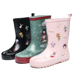 Rain Boots Graffiti Boy Rubber Water Shoes Kids Rain Shoes Kids Shoe for Girl Rain Boots Rubber Boots for Children Botas De Agua