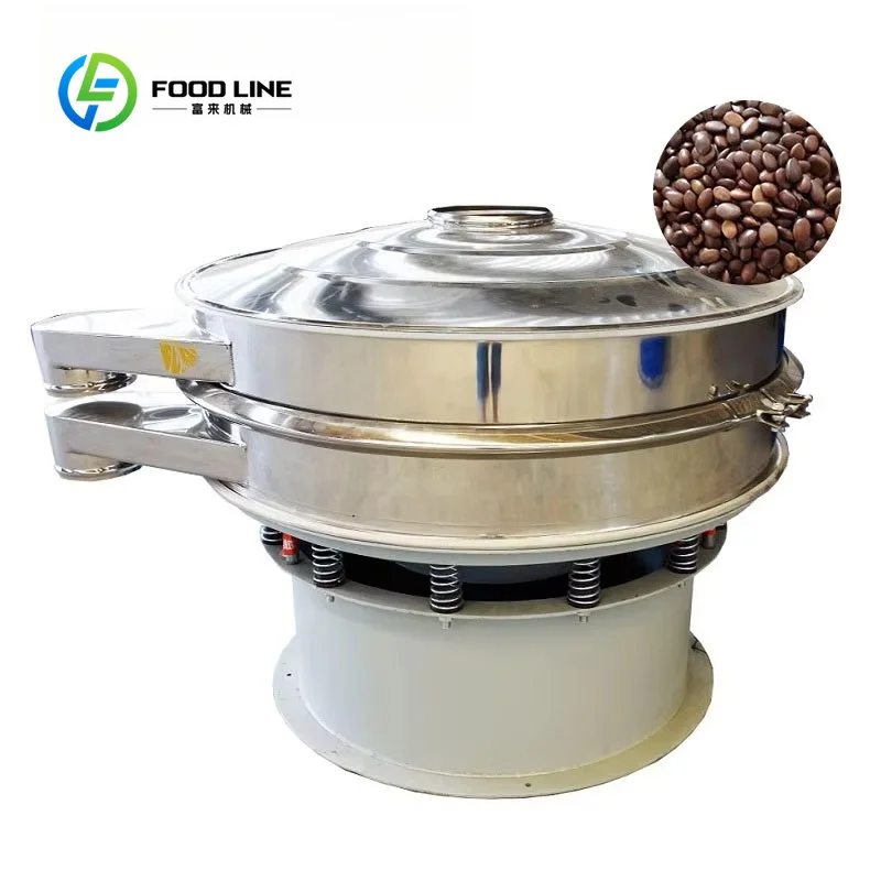 Customized high precision rotary vibro sifter stable screener for coffee bean powder and hemp seed particle separation