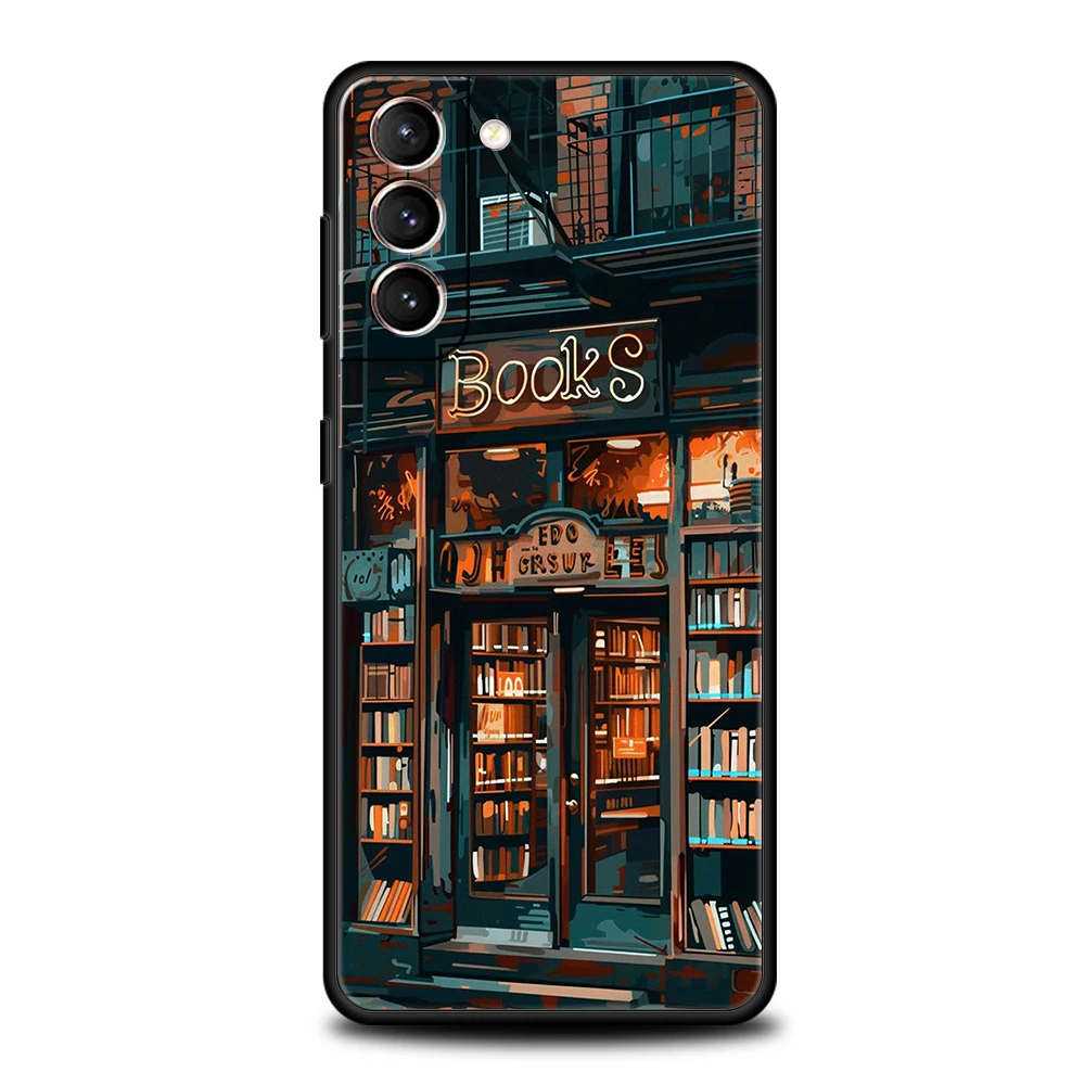 Lesen Sie Bücher Illustration Handyhülle für Samsung Galaxy S24 S23 S22 S20 S21 FE Ultra S10 S10E S9 S8 Plus 5G Silikonhülle Capas – Detail 8