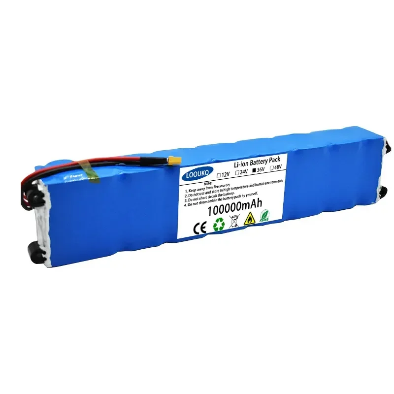 36v Electric Scooter Battery Pack  36V 100000mAh  LOOUKO 10S3P18650 Lithium M365 Electric Scooter 36v Battery Scooter