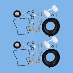 2 Sets Motorcycle Carburetor Repair Kit Diaphragm Float Cut-off Valve Fit for Honda Shadow VT1100 VT 1100