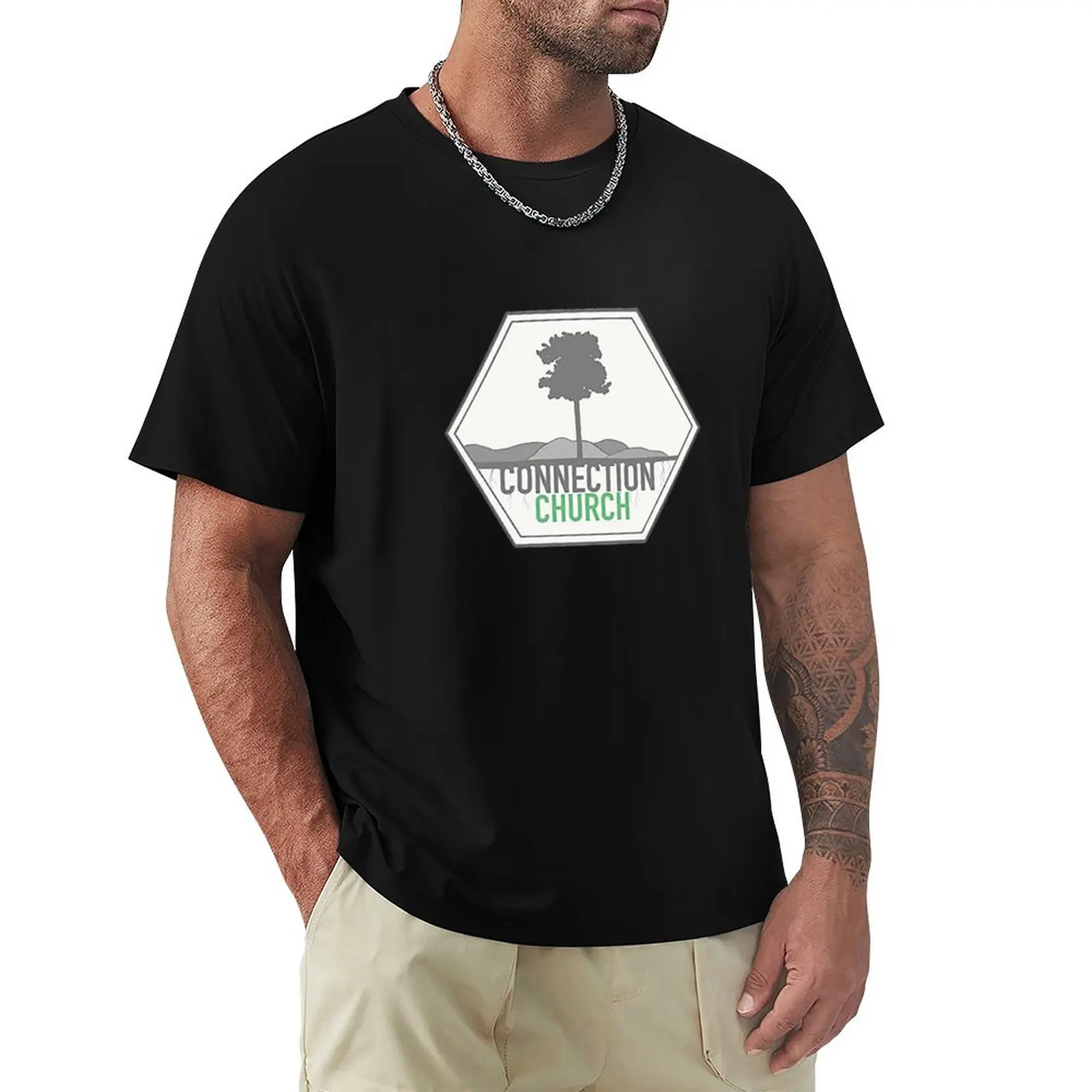 Connection Church Logo T-Shirt Casual Loose Fit Summer Tee Shirt