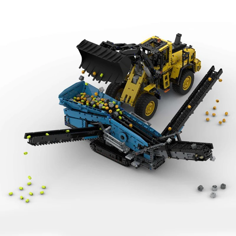 2366PCS MOC Powerscreen Worrior 800 Technology Boys' Toys Creative Building Blocks Decompression Toys