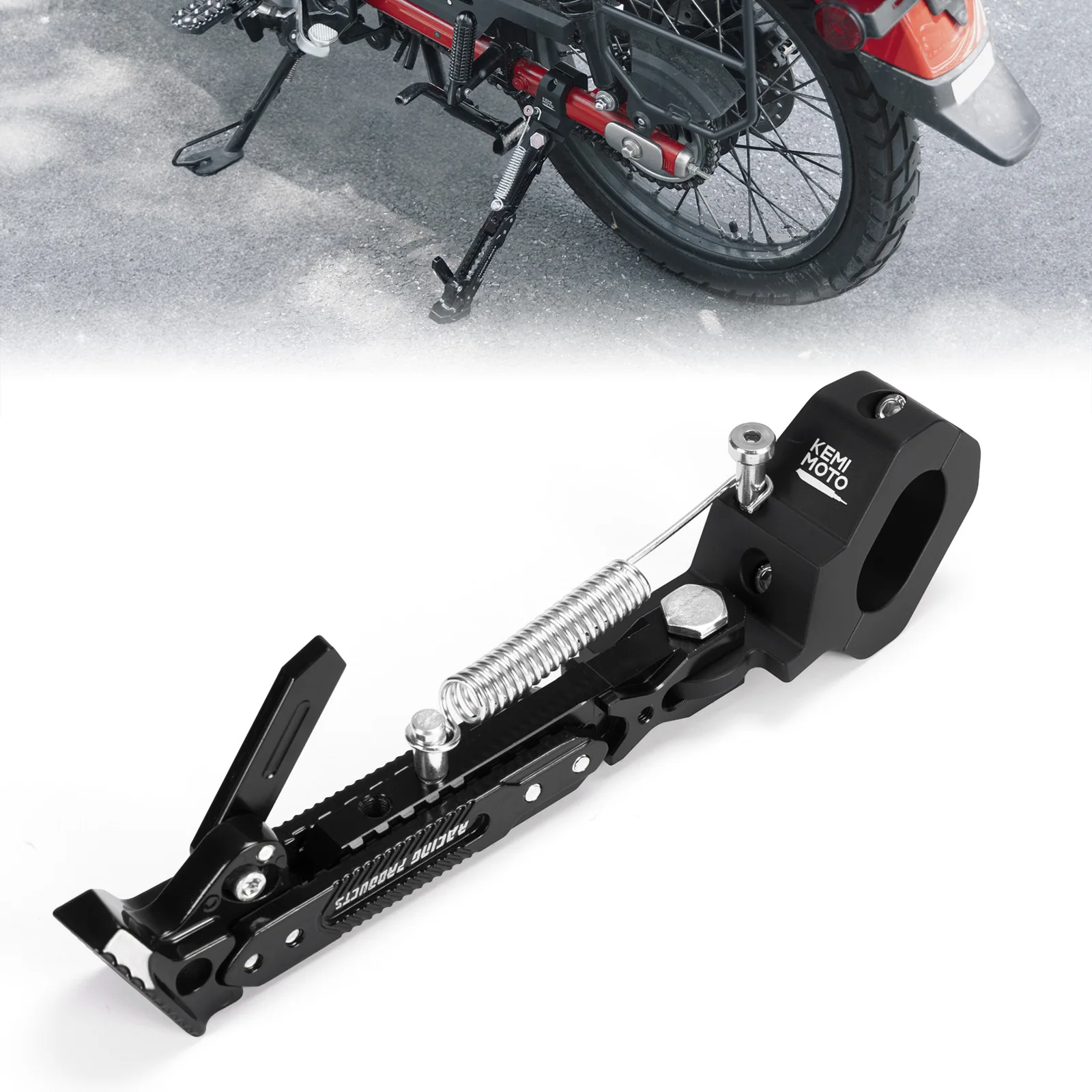 

KEMIMOTO For Honda Hunter Cub Trail 125 CT125 Motorcycle Kickstand Sidestand Side Support Stand Foldable Parking Rack