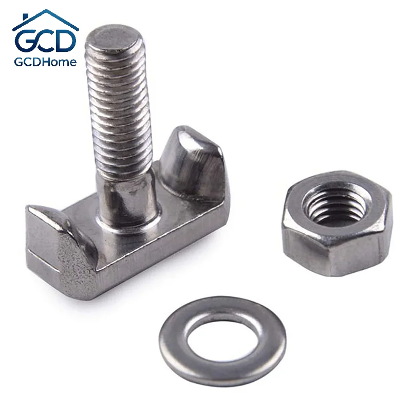1 Set M6 Stainless Steel T-Bolts Screw Battery Terminal Connectors for Auto Marine & Power Connection