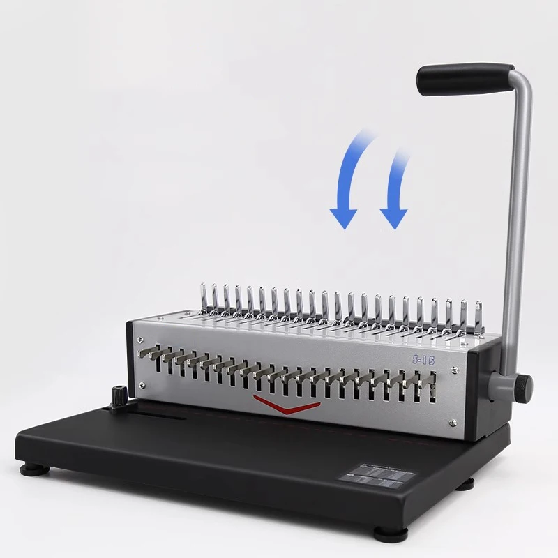 S15 book 21-hole full-draw voucher apron punching machine file archive 10-hole clip apron binding machine contract text tender