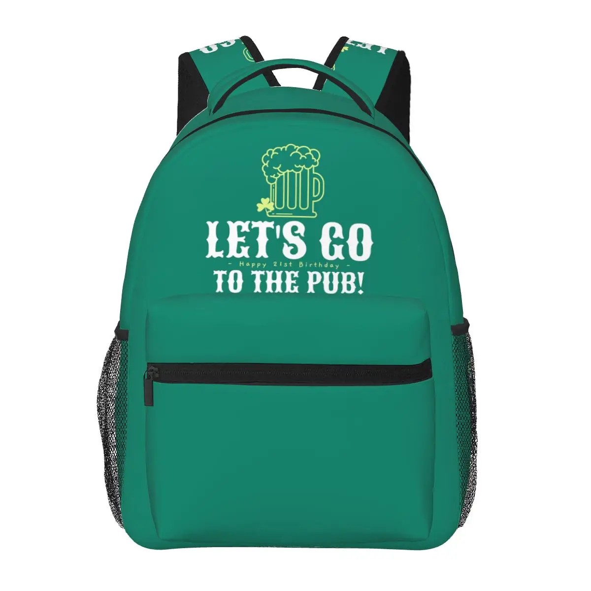 

Let's Go To The Pub 21st Birthday Celebration Backpack Daypack Large Capacity BookBag School Bag Shoulder Bags for Men Women