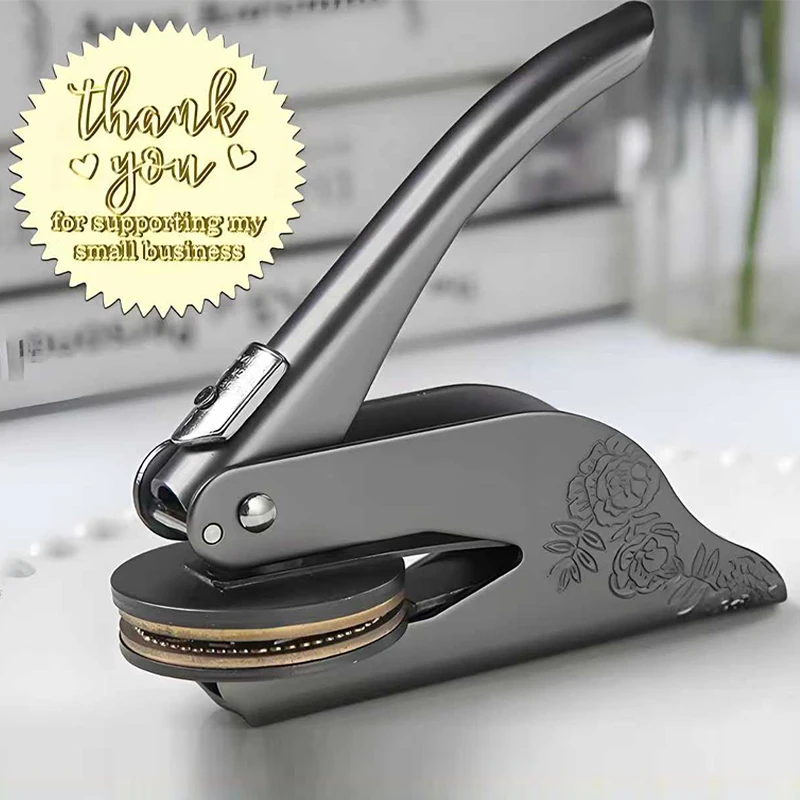 Personalized Logo Paper Embosser Stamp Custom Library Book Embosser Customized Wedding Private Party Invitation Embossing Seals