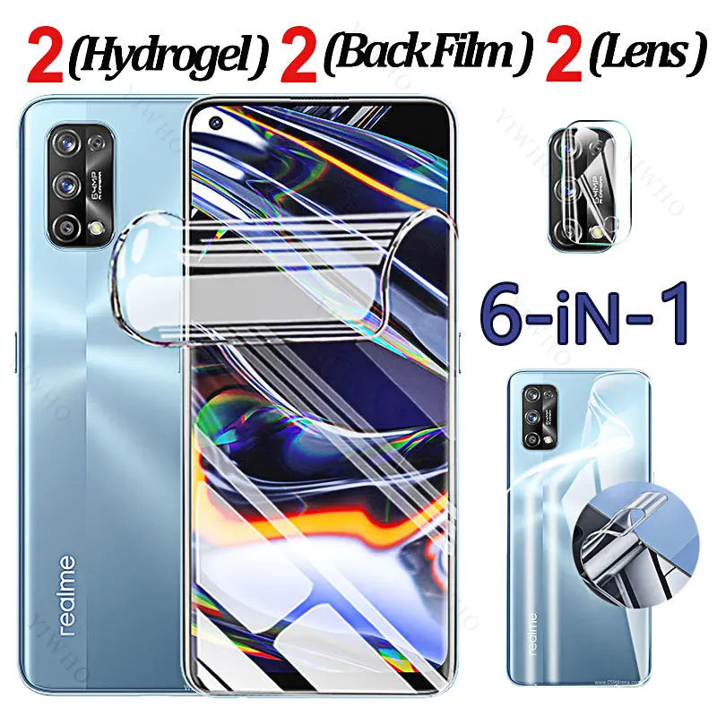 Hydrogel Film on For Realme 7 7i Pro Global 5G Case Screen Protector Front Back Soft for Realme 7pro 7I HD Camera Lens Not Glass