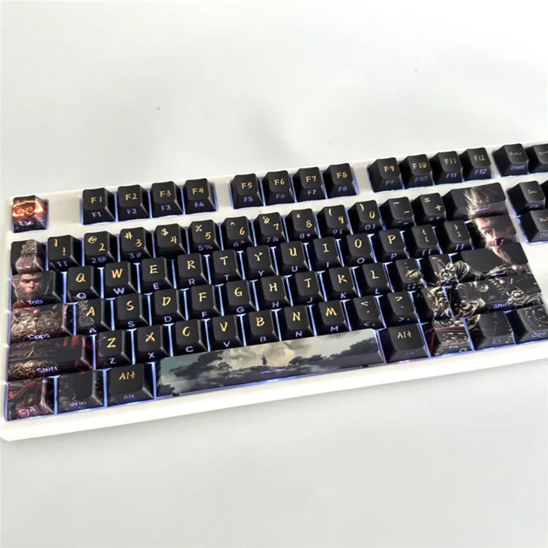 Creative Mechanical Keyboard Keycaps Pbt Material Thermal Sublimation Process Available Various Options Suitable Tablet Laptop