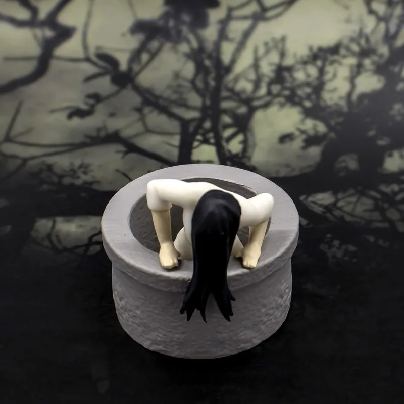 Japanese Genuine Gacha Scale Model Yamamura Sadako Collection Ring Movie Character Classic Styling Action Figure Toys