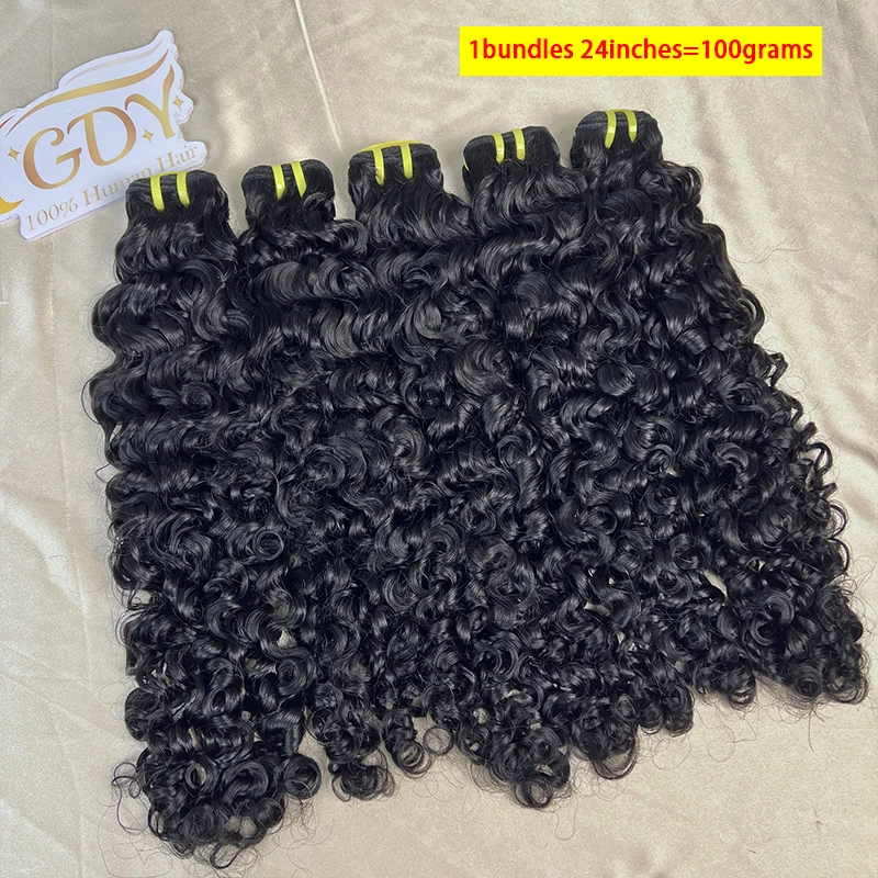 Burmese Curly Raw Virgin Hair Bundles Thick 100% Unprocessed Human Hair Extensions Vietnamese Wavy Bouncy Double Weft Full Head