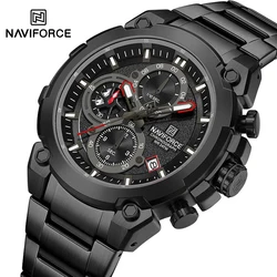 NAVIFORCE Man Watch Fashion Sports Chronograph Waterproof Men's Watches Calendar Display Military Quartz Male Watch Reloj Hombre