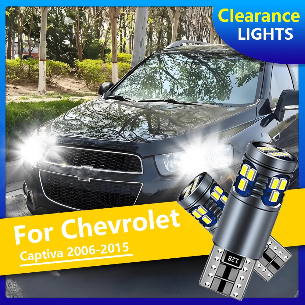 Para Chevrolet Chevy Captiva 2006 2007 2008 2009 2010 2011 2012 2013 2014 2015 2 uds luz LED de liquidación para coche T10 Canbus resaltado