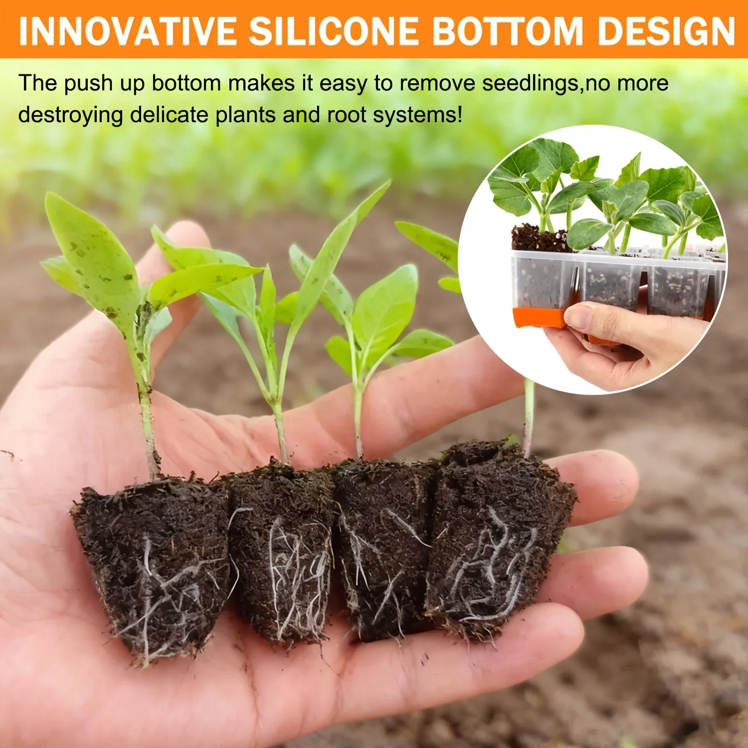 Seedling Starter Kit with Reusable Trays for Planting Seeds, Including a Mini Greenhouse for Germination, Featuring a Total