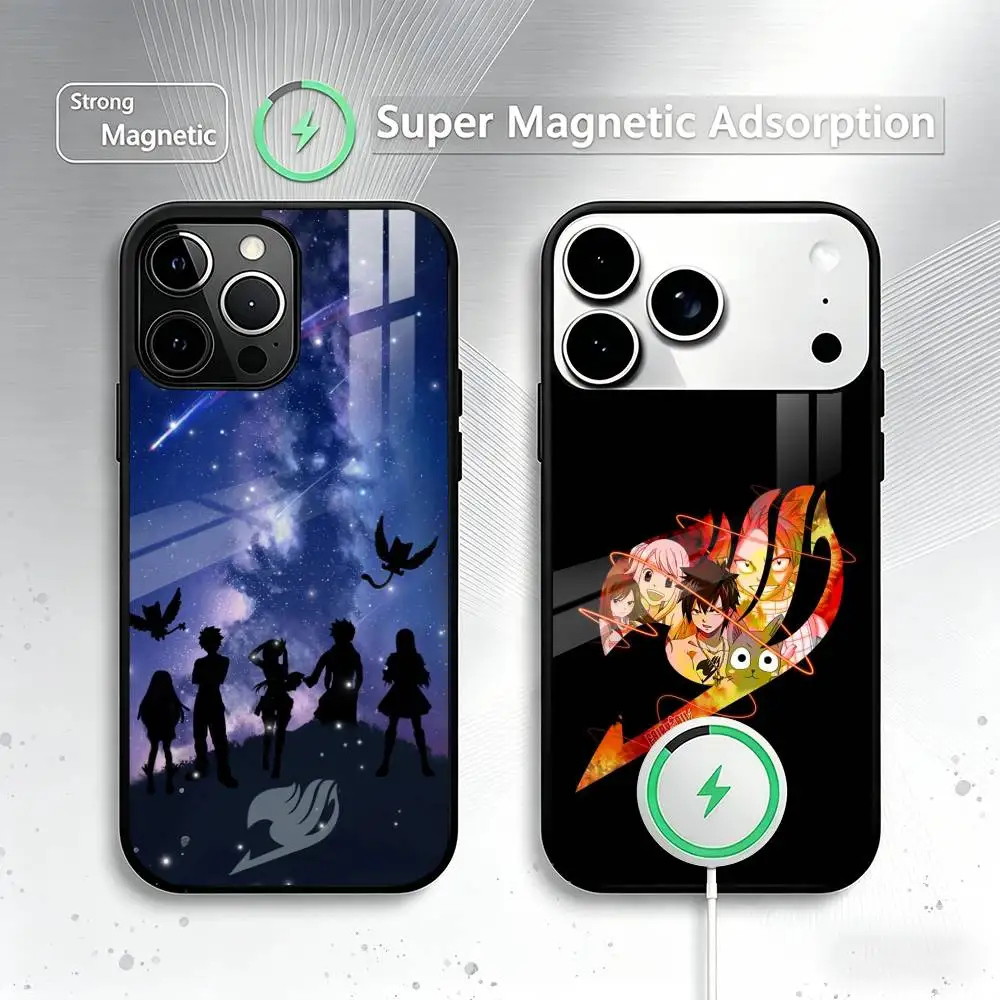 Anime F-Fairy Comics T-Tail Phone Case For iPhone17,16,15,14,13,12,11 Plus,Pro Supports Magnetic Wireless Charging