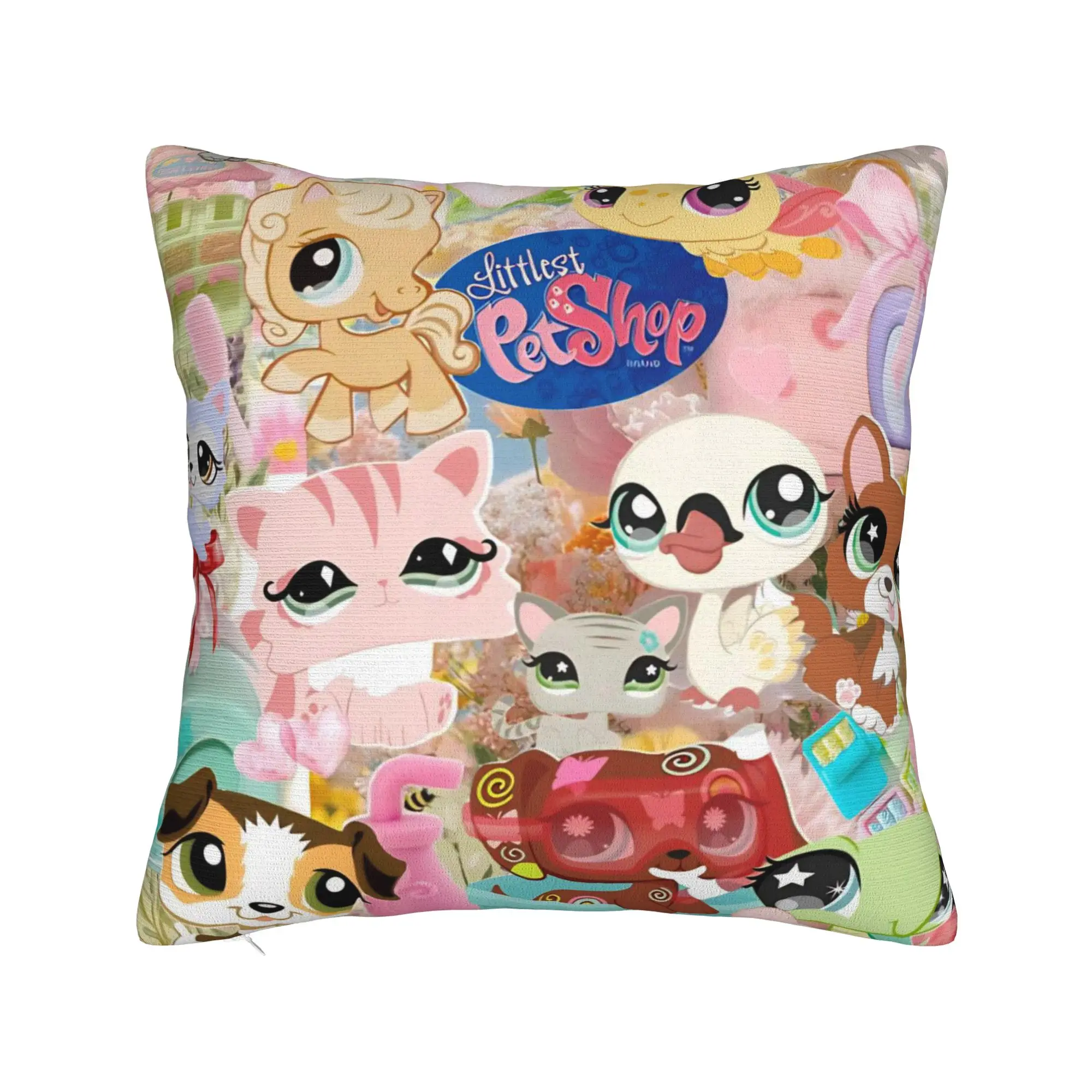 Littlest Pet Shop Pillow Case  Cushion Cover Square Design Pillow Cover Novelty Pillowcases For Sofa Home Decoration