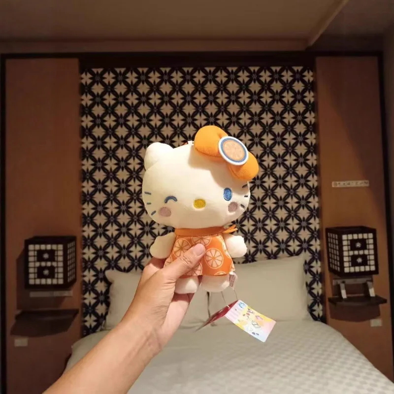 

Orange Hellokitty Doll Contrasting Color Doll Endorsement Boutique Plush Bag Pendant Keychain Birthday Gift for Friends