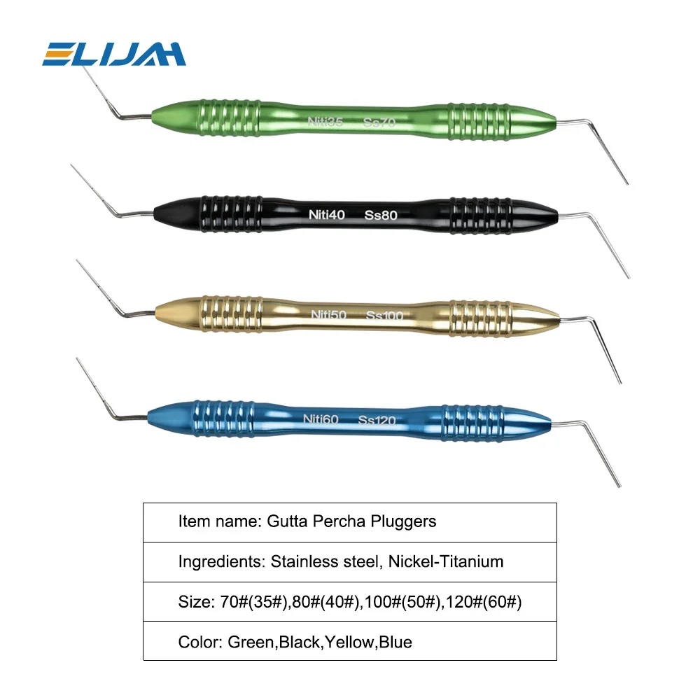Dental Endodontic Hand Plugger Dental Gutta Percha Filler Oral Root Canal Filler Endo Hand Plugger Vertical Pressure Instrument