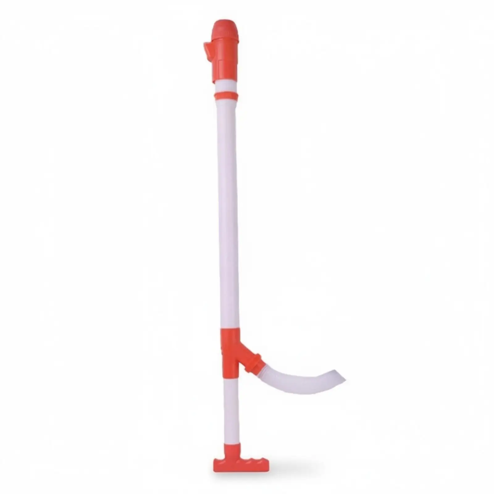Manual Fertilizer Spreader Tube PVC Handheld Dispenser for Crop Row Feeding with Flat Base and Flow Control Knob