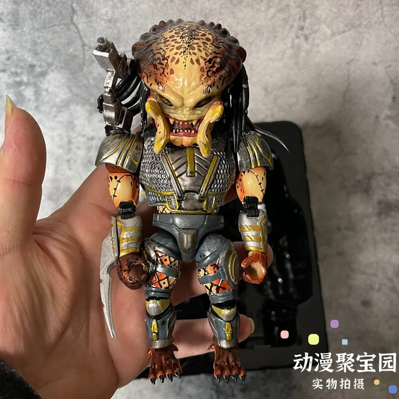 

In Stock Genuine Manwu Q Version Predator Vs Alien Dog Mask Super Articulated Action Figure Model Display Toy