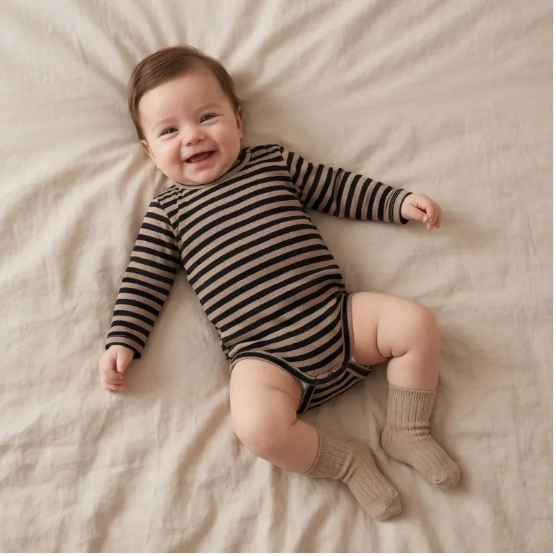 Newborn Baby Boy Girl Cotton Bodysuit Soft Infant Toddler Cartoon Jumpsuit Clothing Bebe Outfit Comfortable Breathable