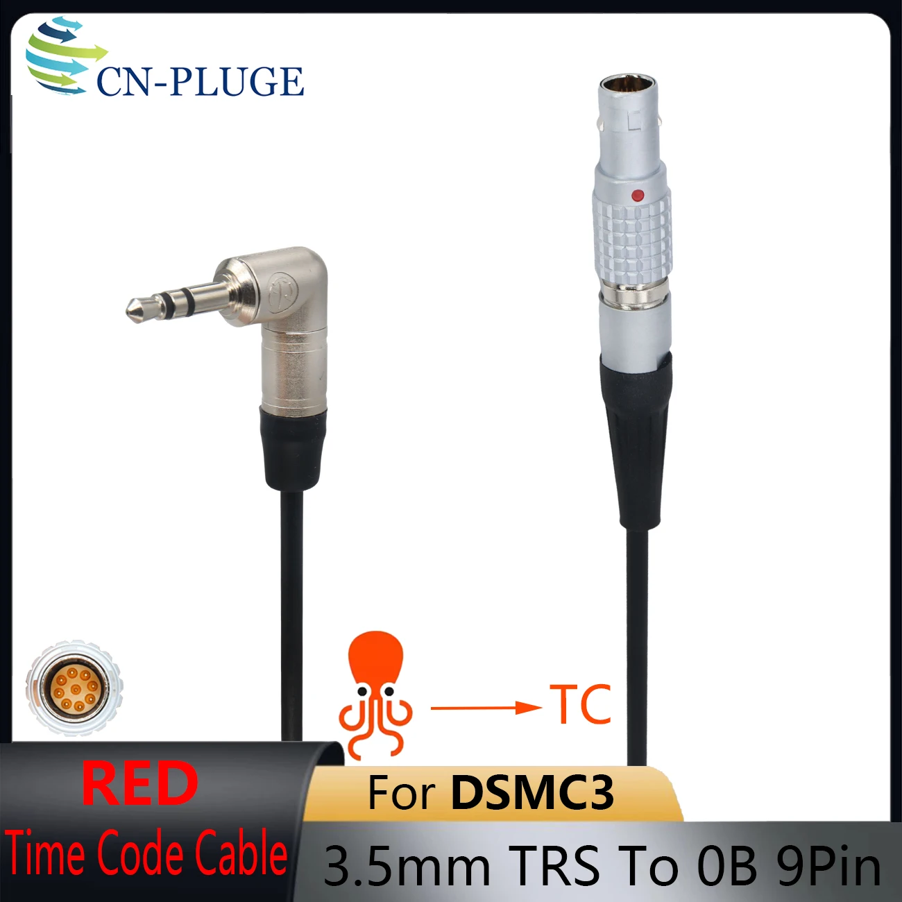 

Кабель RED KOMODO Camera EXT 9pin to 3.5mm TRS Tentacle Sync TIMECODE также совместим с камерой RED V-RAPTOR DSMC3.