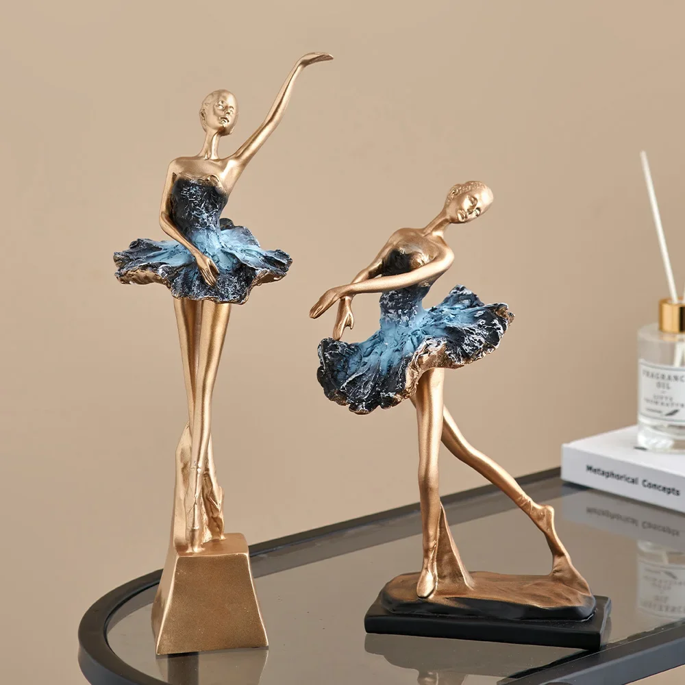 Creative Elegant Ballet Girl Statue Decorative Ornaments Living Room TV Cabinet Decoration Accessories Home Decor Crafts