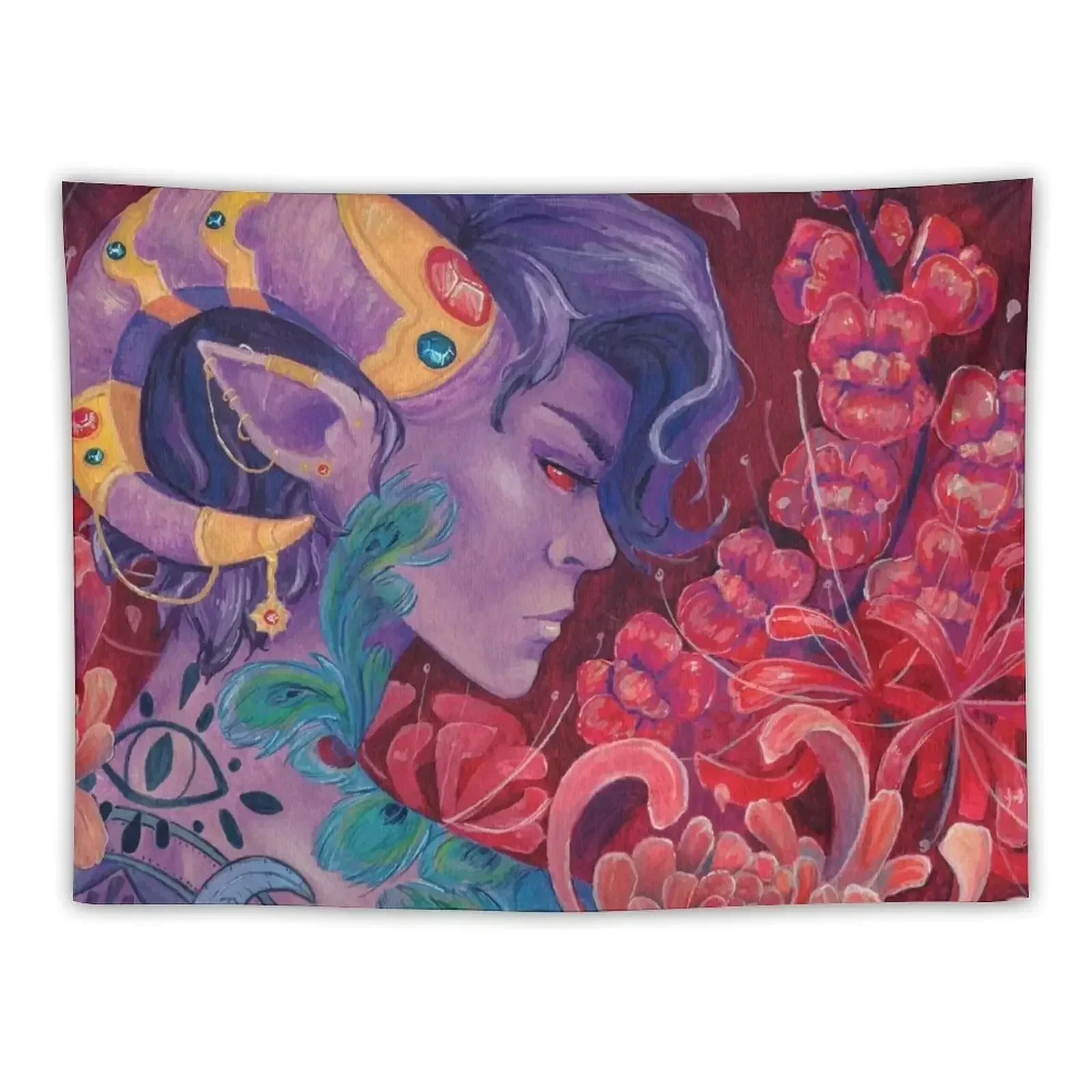 

Mollymauk Tealeaf - Eyes Never Shut Tapestry Decor Home For Bedroom Carpet On The Wall Room Decorations Aesthetics Tapestry