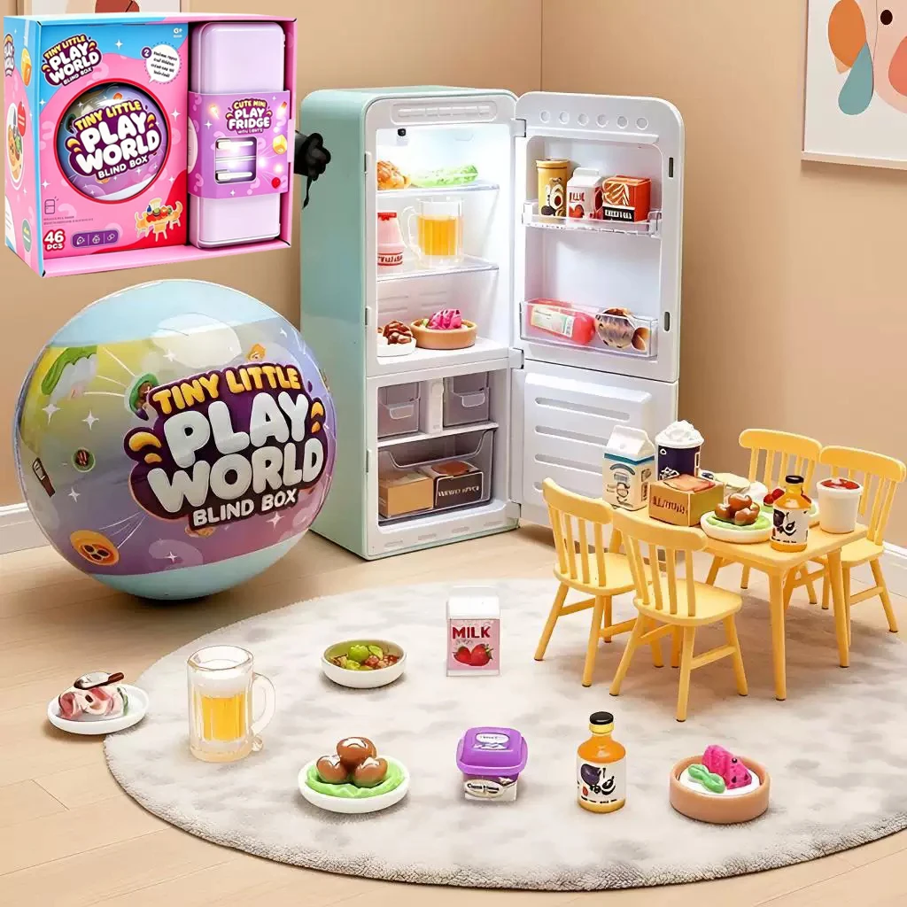 NEW Mini Refrigerator Surprise Tide Play Random Simulation Food Play Mini Random Blind Box Ball Ideal Play HouseOrnamenttoygift