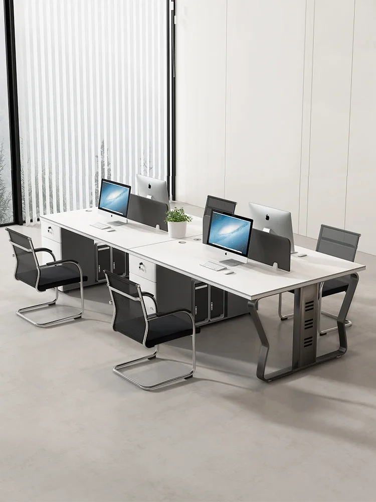 

Office desk, workstation, chair, combination furniture, booth, four person simple screen