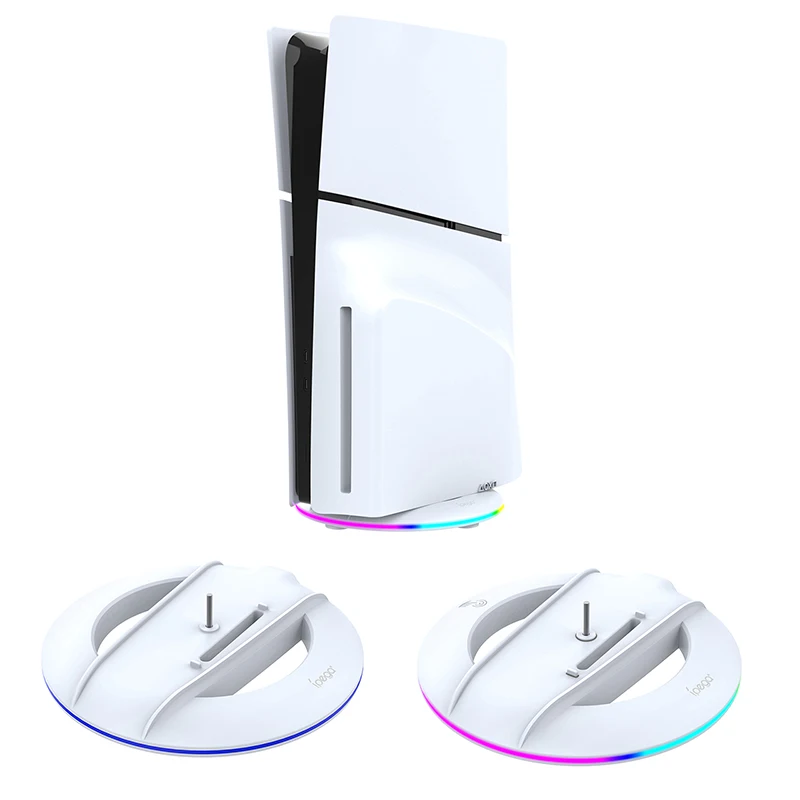 

For PS5 Slim Console Vertical Stand For PS5 Slim Optical Drive/digital Version Base Stand With Atmosphere RGB Light Universal