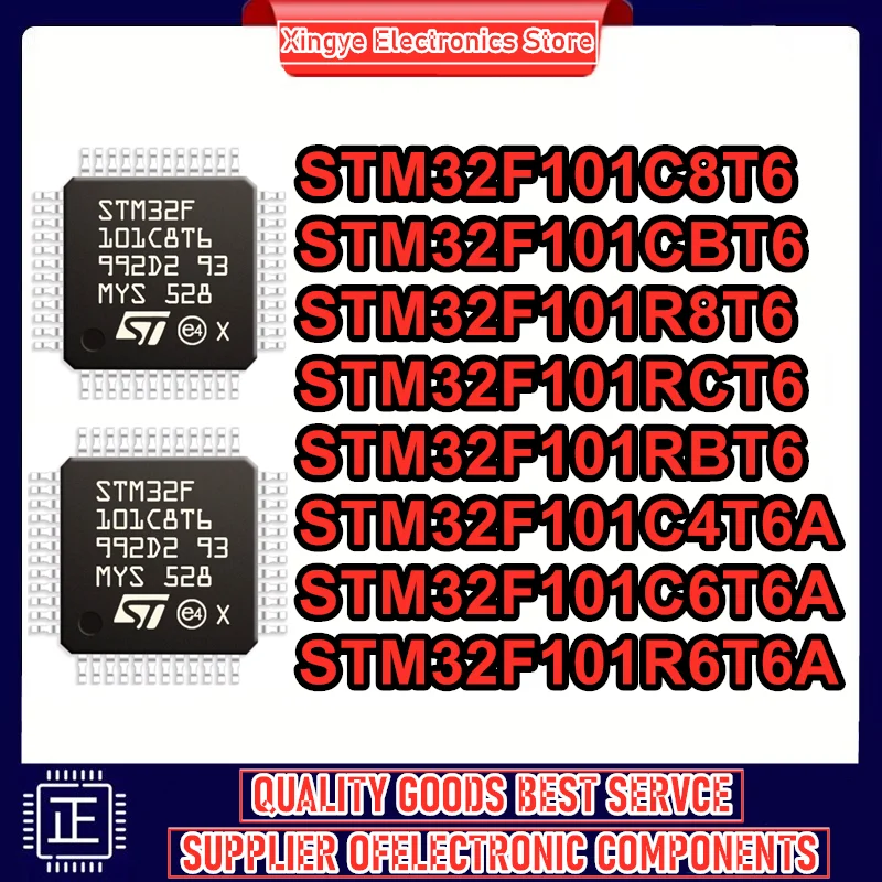 

STM32F101C8T6 STM32F101CBT6 STM32F101R8T6 STM32F101RCT6 STM32F101RBT6 STM32F101C4T6A STM32F101C6T6A STM32F101R6T6A New Original