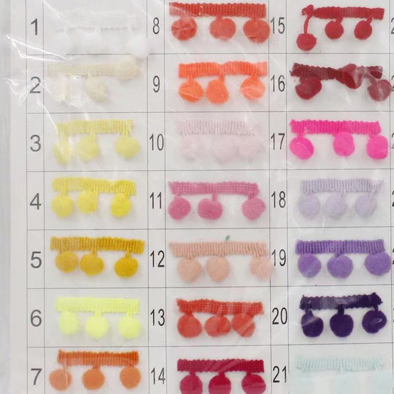 

20Yards Mini Pom Pom Lace Trim Ball Ribbon Lace Trim Fabric Ribbon Sew on PomPoms Fringe Lace for DIY Sewing Accessory