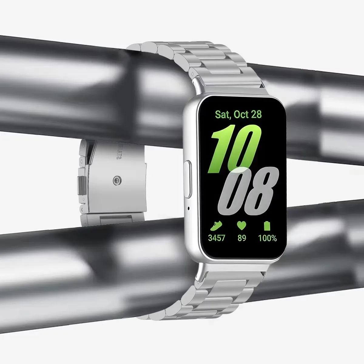 Cinturino sostituibile per Samsung Galaxy Fit3 Bracciale rapido in metallo in acciaio inossidabile per Galaxy Fit 3 SM-R390 Accessori per braccialetti