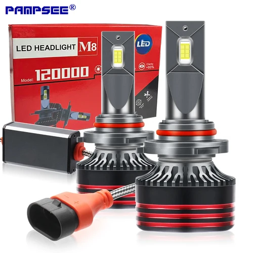 PAMPSEE H7 H4 H11 bombilla Canbus lámpara Led CSP 3570 faro de coche de alta potencia HB3 HB4 9005 9006 H1 luz antiniebla 240W 60000LM 6000K M8Pro