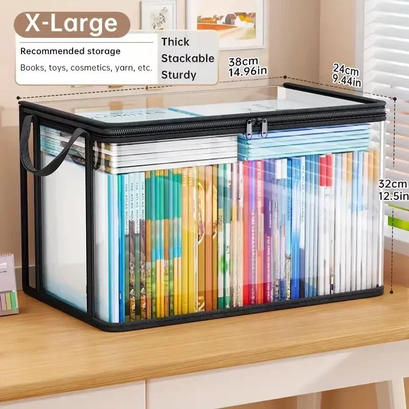 Transparente PVC-Aufbewahrungsbox mit Klappdeckel und Sichtfenster, Multifunktionaler Organizer für Spielzeug, Bastelbedarf und Zubehör, Langlebiger Geschenkbehälter – Detail 8