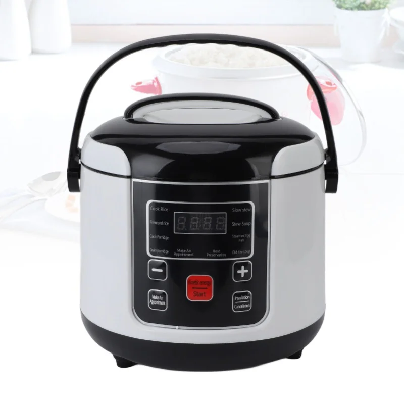

12V Car Rice Cooker 2L Portable Stick Proof Multifunctional Mini Rice Cooker With Inner Pot Steam Basket For Travel