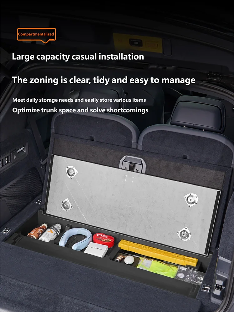 For ZEEKR 9X 2025 2026 Trunk Storage Box Tail Box Under The Storage Box Baffle Interior Modification Accessories