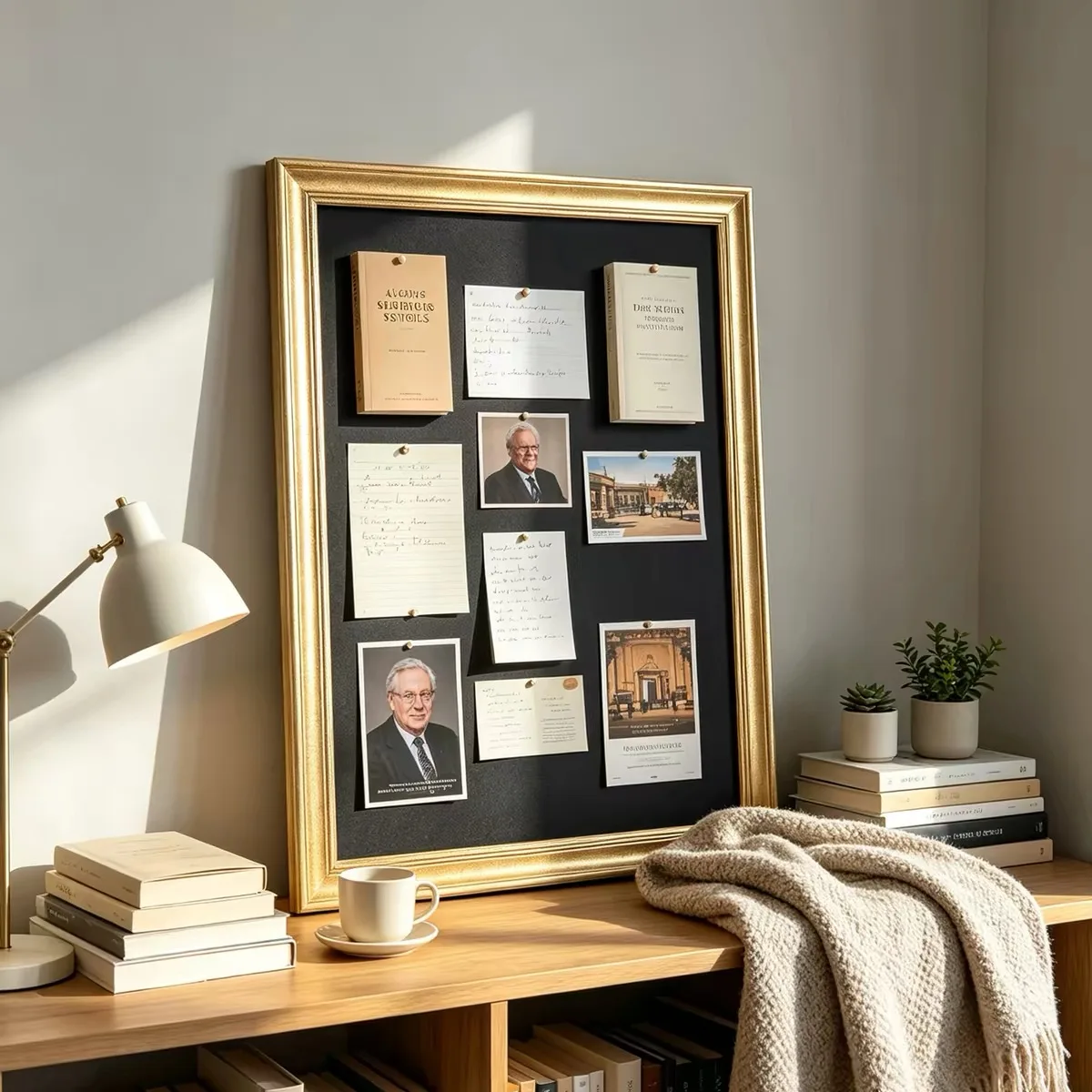 Vintage Gold Framed Bulletin Board Black Fabric Pin Display Memo Photo Notice Board Wall Decor Horizontal Vertical Hanging Large