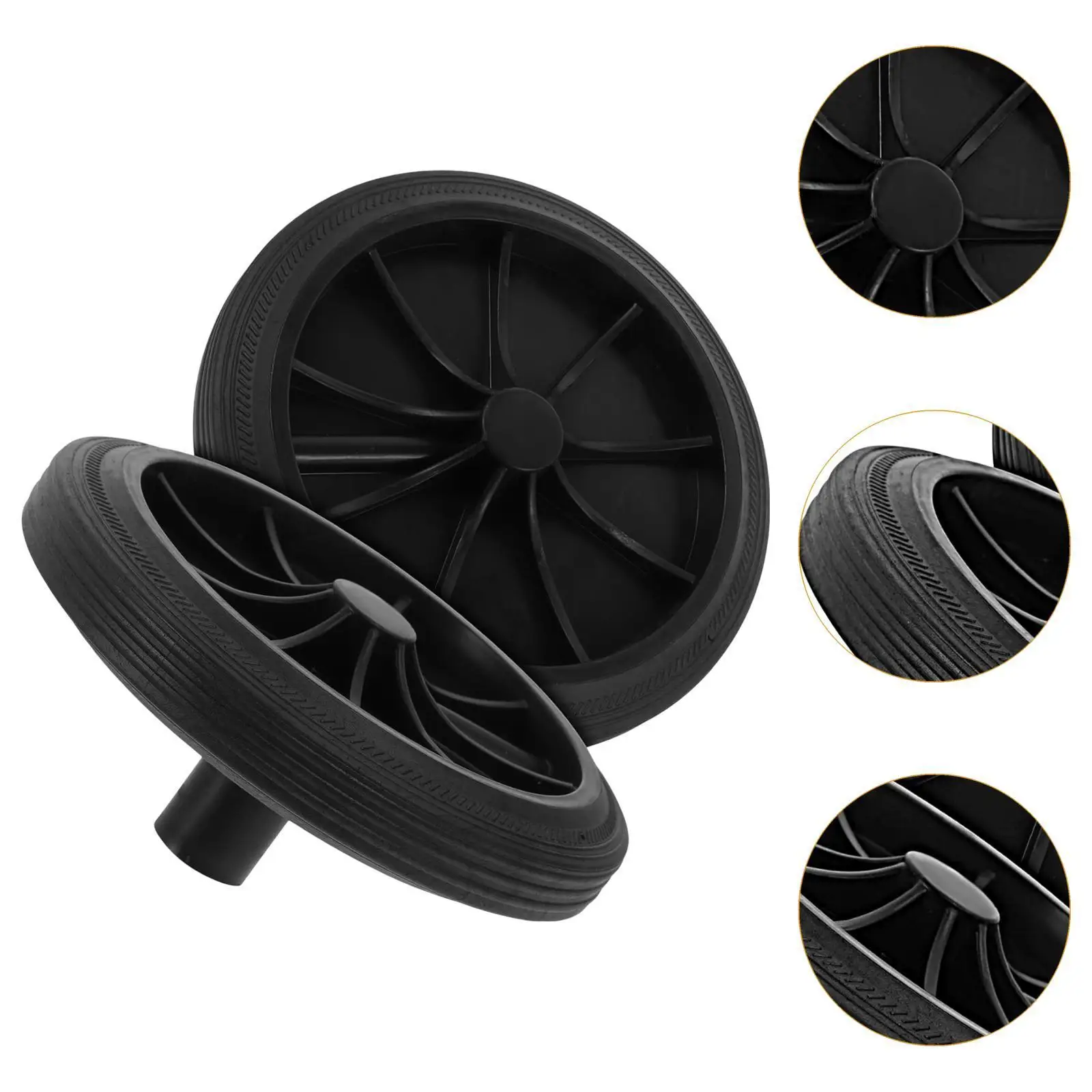 2 Pieces Trash Garbage Bin Wheel Heavy Duty Replacement Garbage Can Pulley