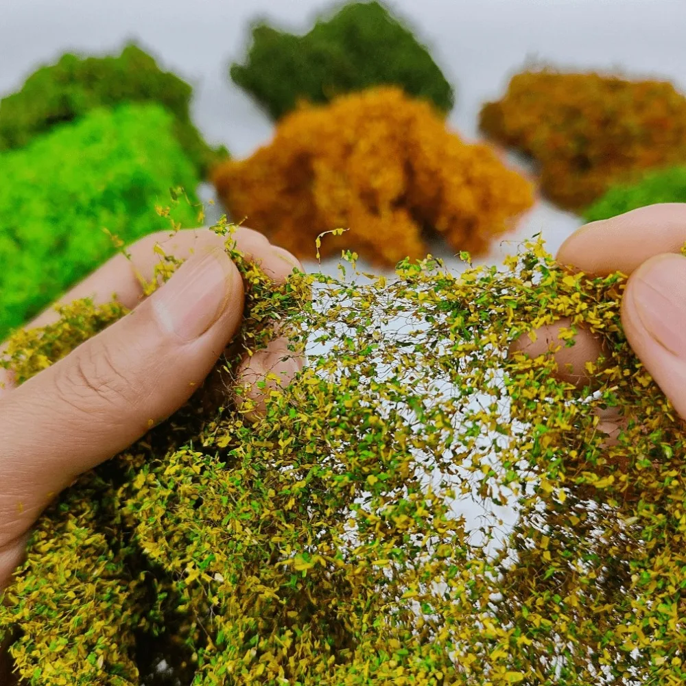 Plantes grimpantes artificielles à déchirer à la main, arbustes, matériaux pour table de sable, plateformes de feuillage miniatures simulées, pelouse, arbustes, adaptés aux passionnés de modélisme