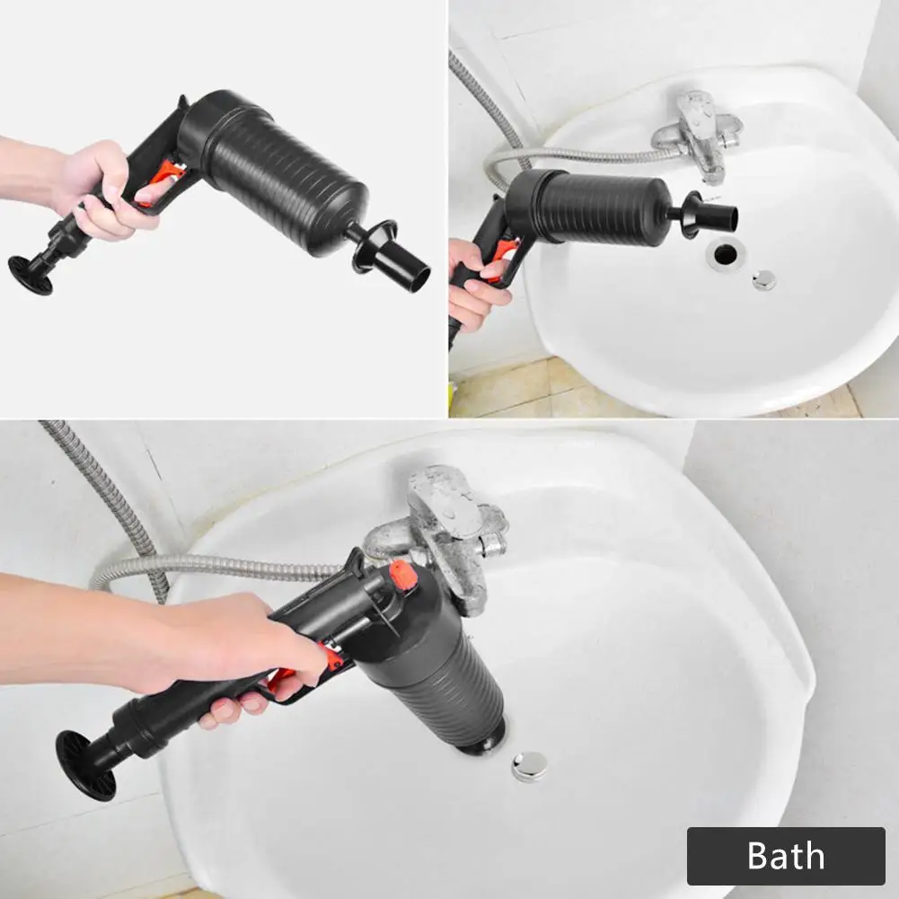 

Pneumatic Pipe Plungers Powerful Manual Sink Plunger Drain Clog Remover Tool Toilet Sink Plunger for Sink Floor Drain