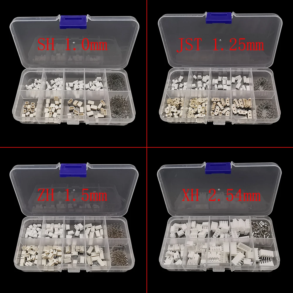 1Box JST 1.25mm/SH 1.0/ZH1.5/PH2.0/SYP/SM/XH 2.54mm/VH 3.96mm Pitch 2 3 4 5Pin Male Female Housing Terminal Pin Header Connector