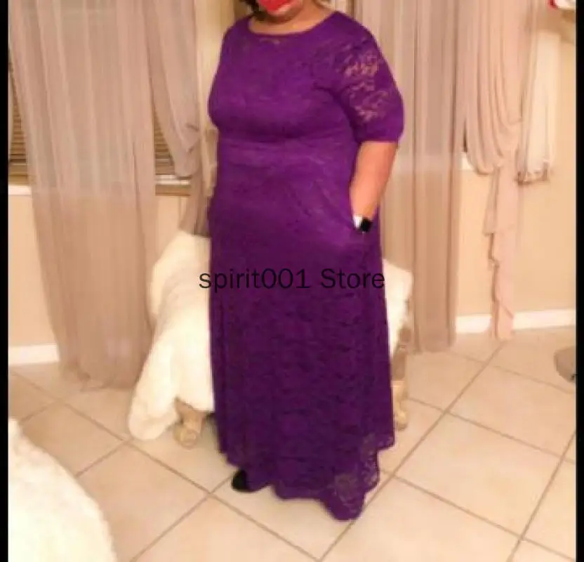 Summer Dress for Women 2023 Elegant Ladies Casual Short Sleeve Beach Short Dress Solid Black Lace Dress Vestidos Plus Size