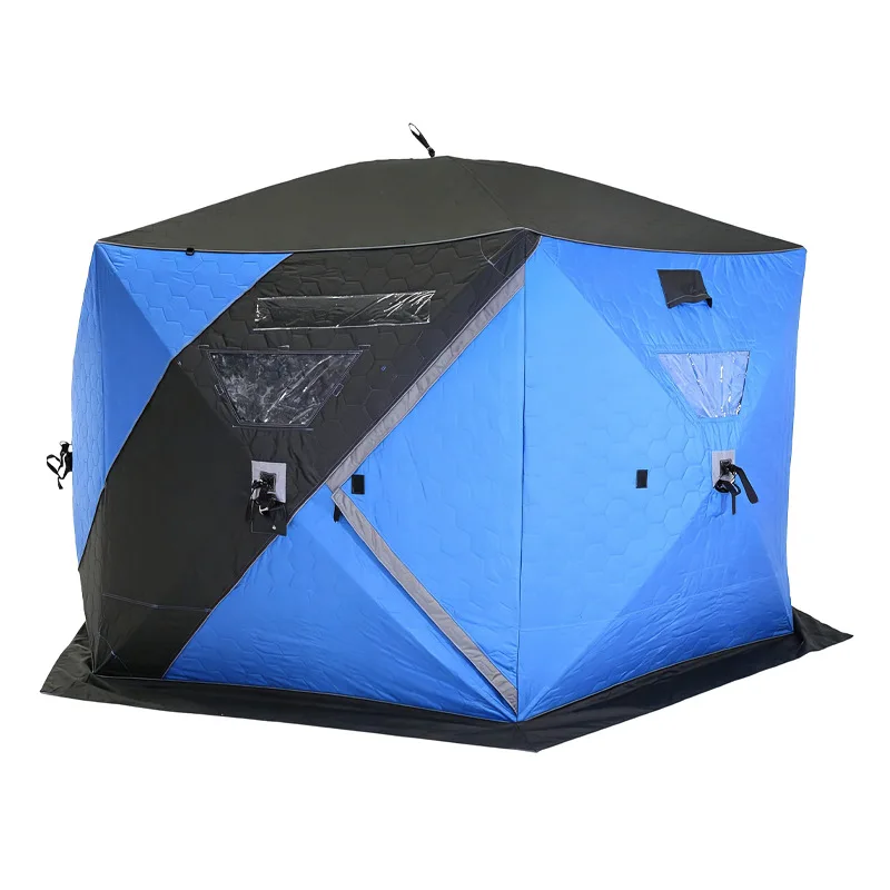 Source Outdoor Forest Windproof Warm Convenient Ice Fishing Tent Amazon Hot Sale Customized Hubble