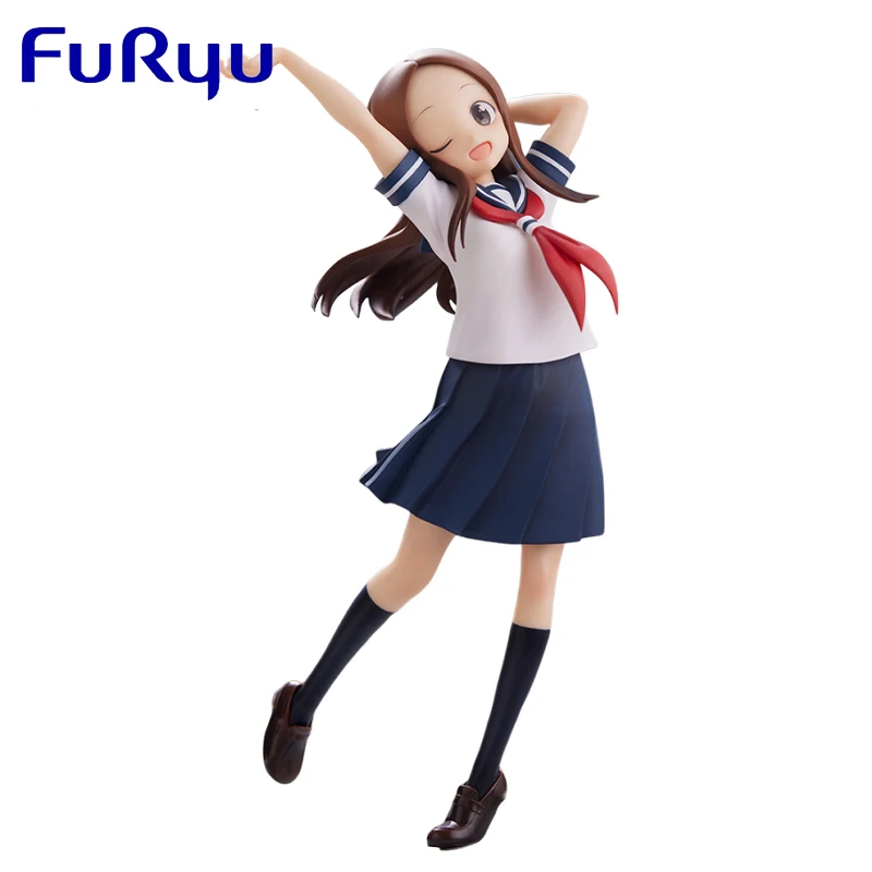 In Stock Genuine Original FuRyu Teasing Master Takagi-san PVC 19CM Action Anime Figure Collectible Model Dolls Ornament Gifts