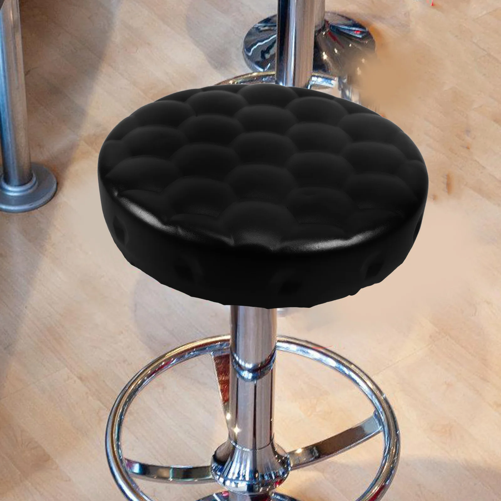 

Round Bar Chair Seating Pad Replacement PU Seat Surface for Home Office 30x30cm Adjustable Height Stool